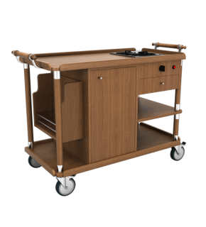 Single Stove Flambe Trolley