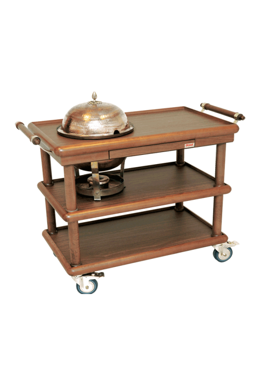 Copper Chafing Soup Trolley Single