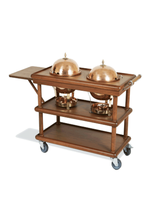 Copper Chafing Soup Trolley