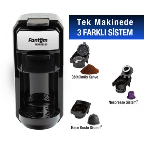 FANTOM Mixpresso Coffee Machine Black Color